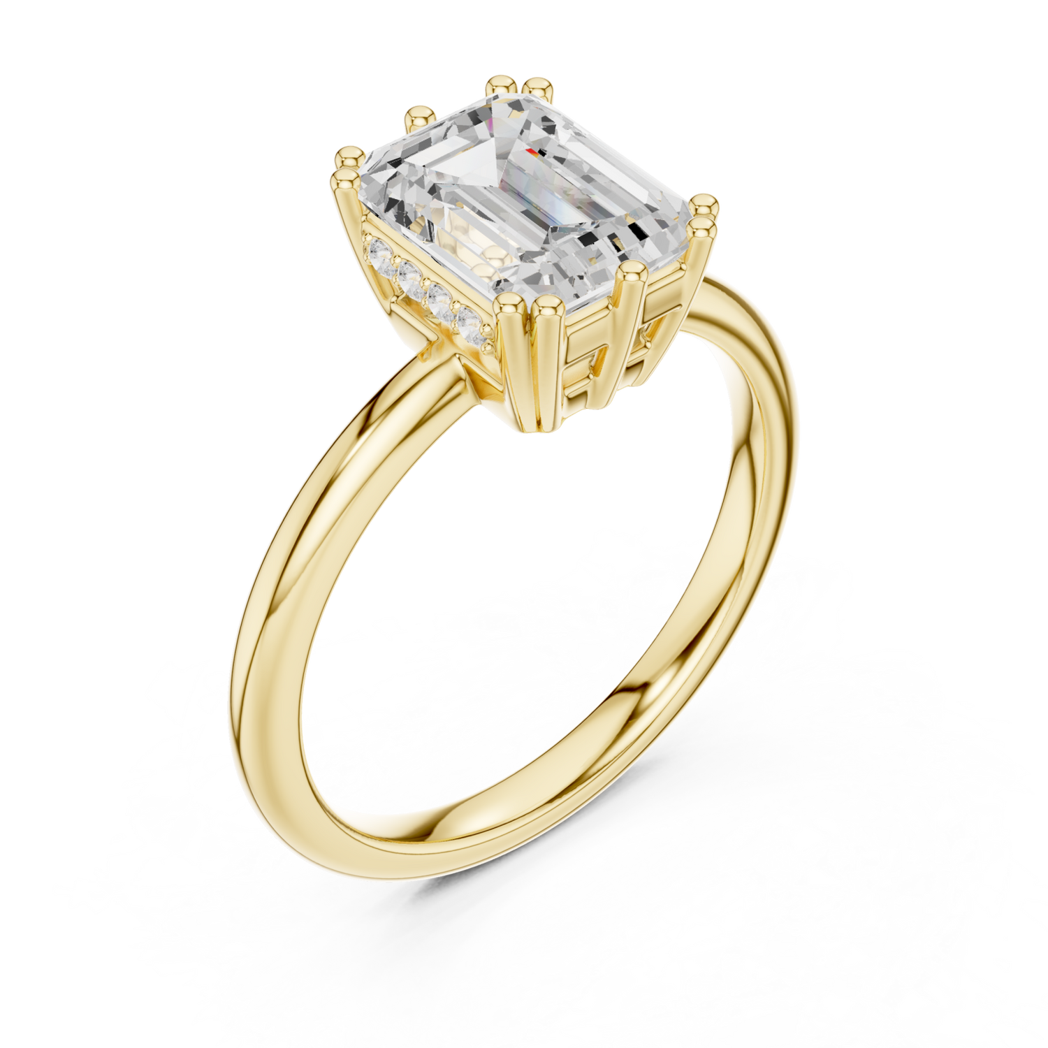 Gold Eternal Arc Radiance Statement Solitaire Ring Right View