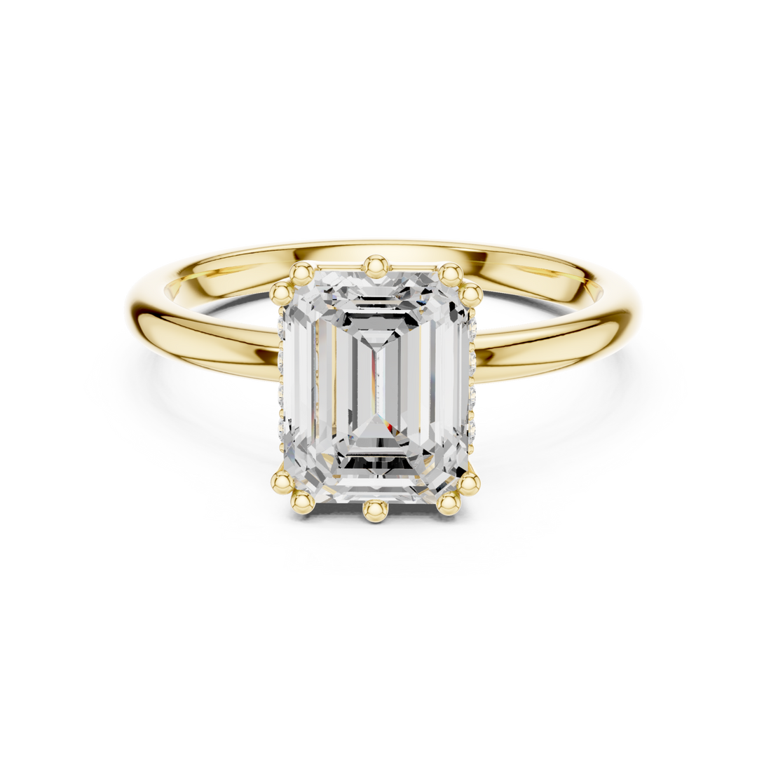 Gold Eternal Arc Radiance Statement Solitaire Ring Right View