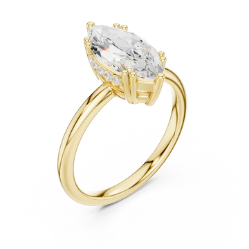 Gold Vivid Marquise Luster Ring Right View