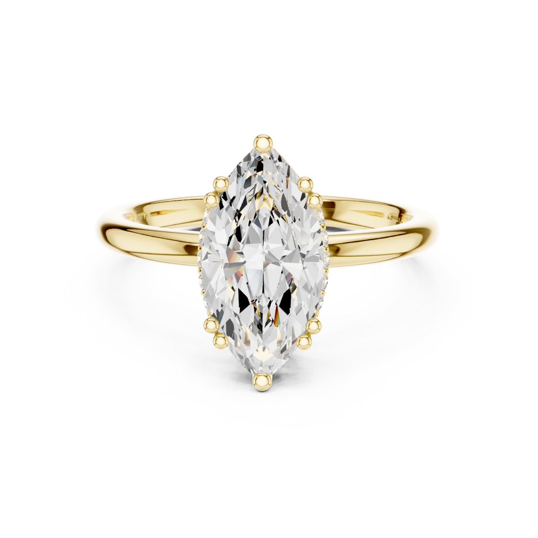 Gold Vivid Marquise Luster Ring Right View