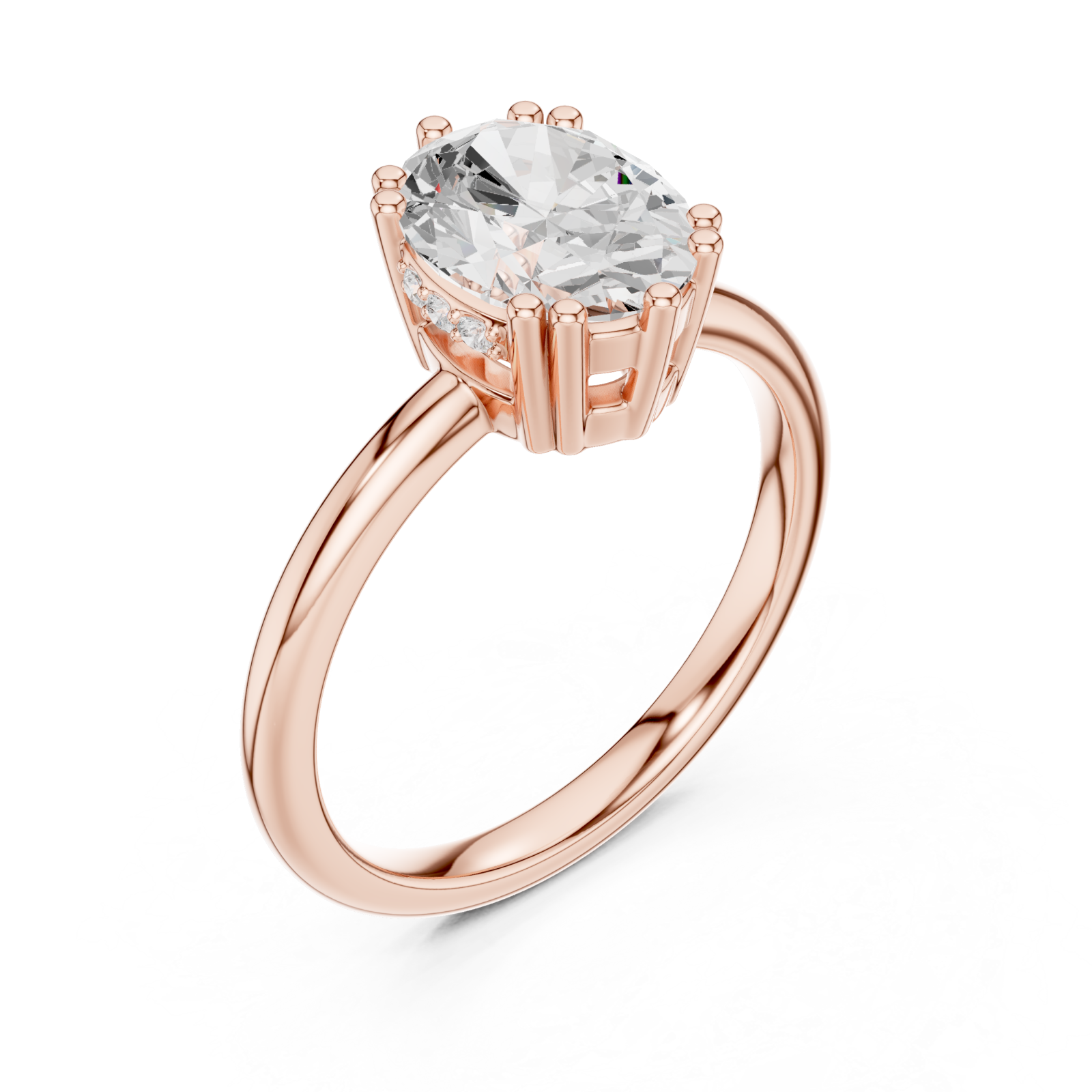  Rose Gold Tranquil Embrace Elegance Ring Right View