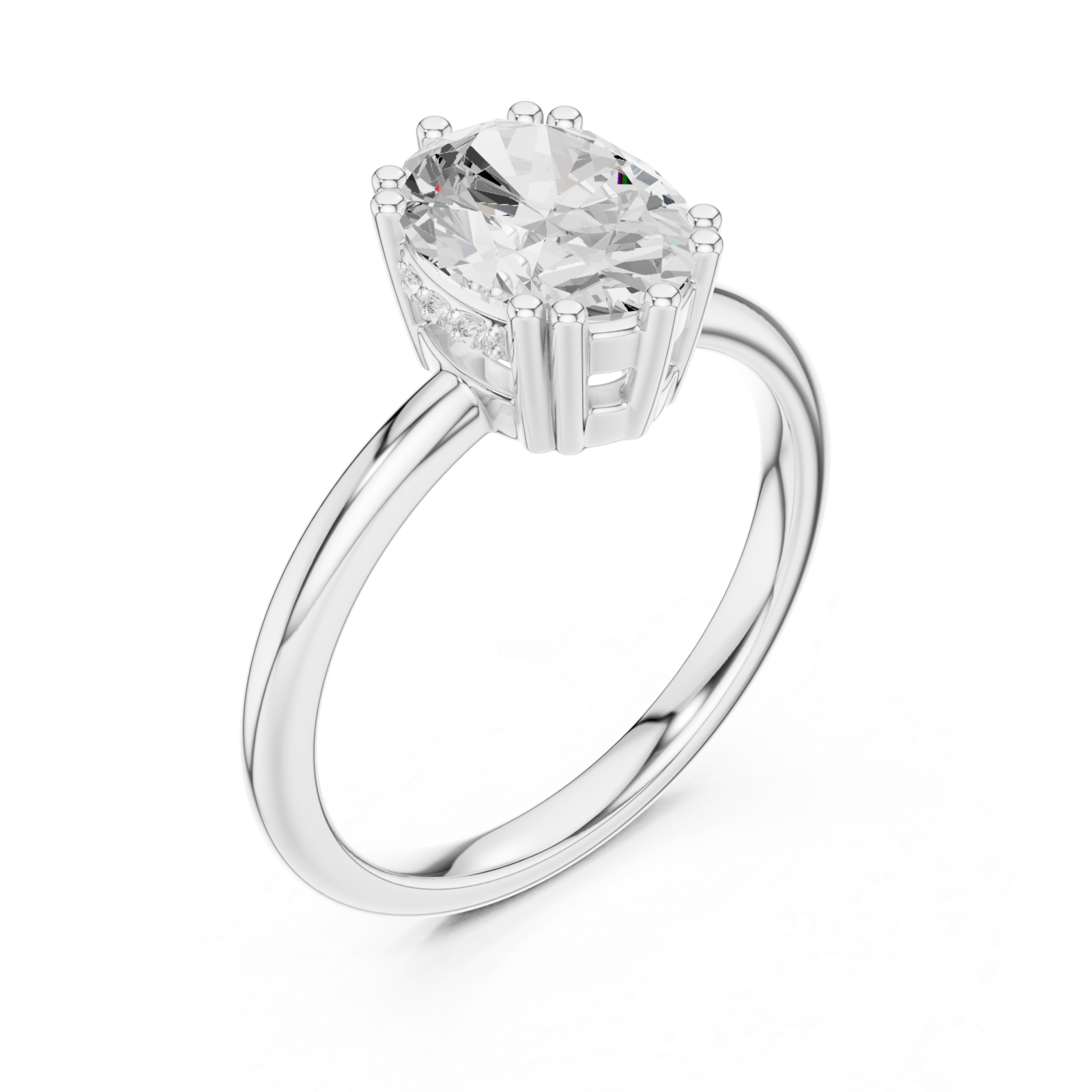  White Gold Tranquil Embrace Elegance Ring Right View
