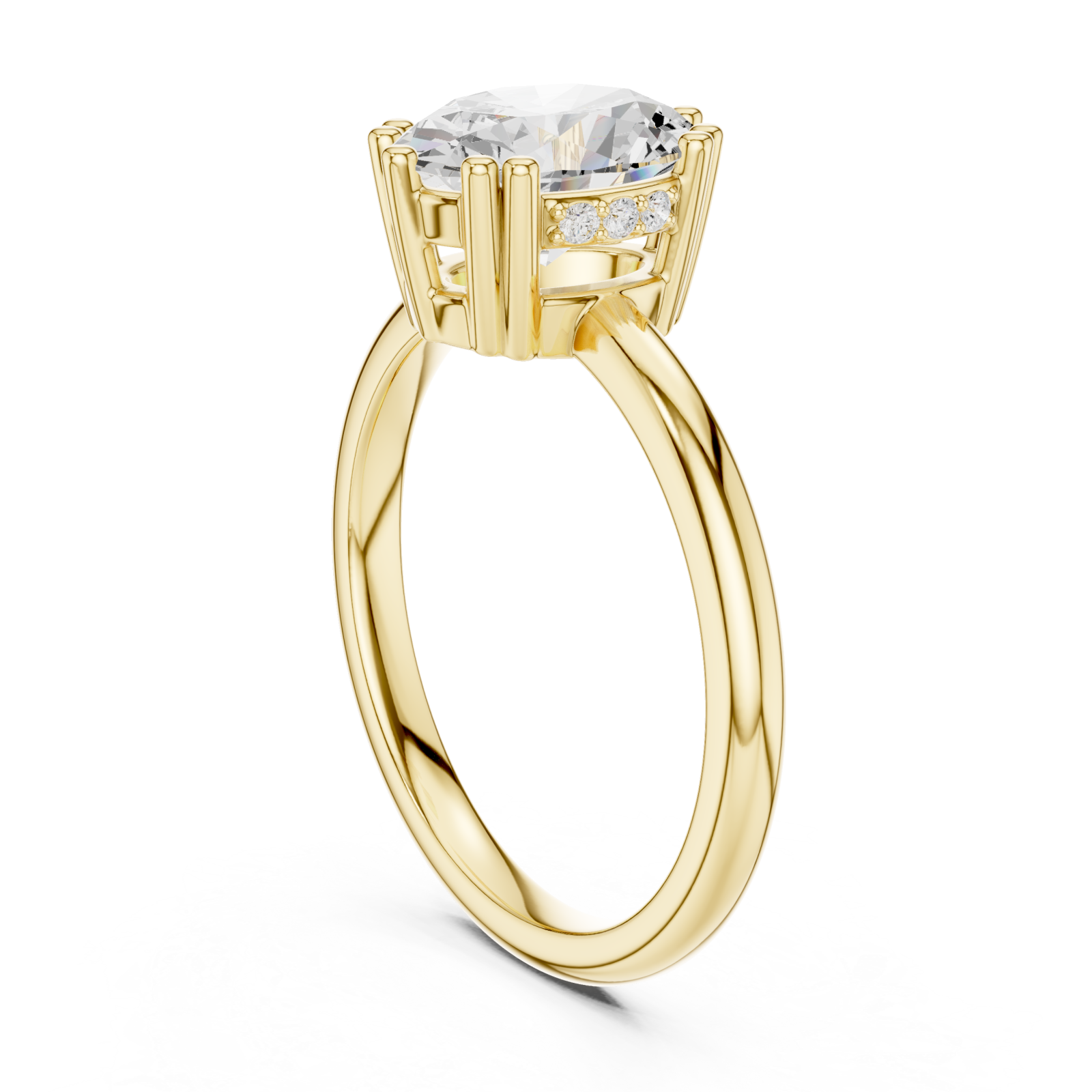  Gold Tranquil Embrace Elegance Ring Left View