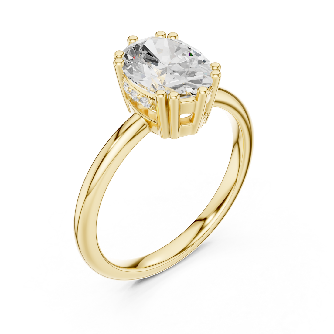Gold Tranquil Embrace Elegance Ring Right View