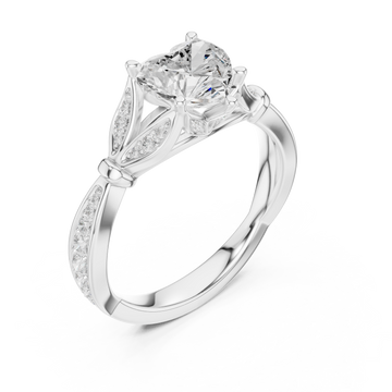  White Gold Whispering Garden Trio Band Ring Right View