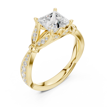 Gold Victorian Grace Deco Statement Ring Right View
