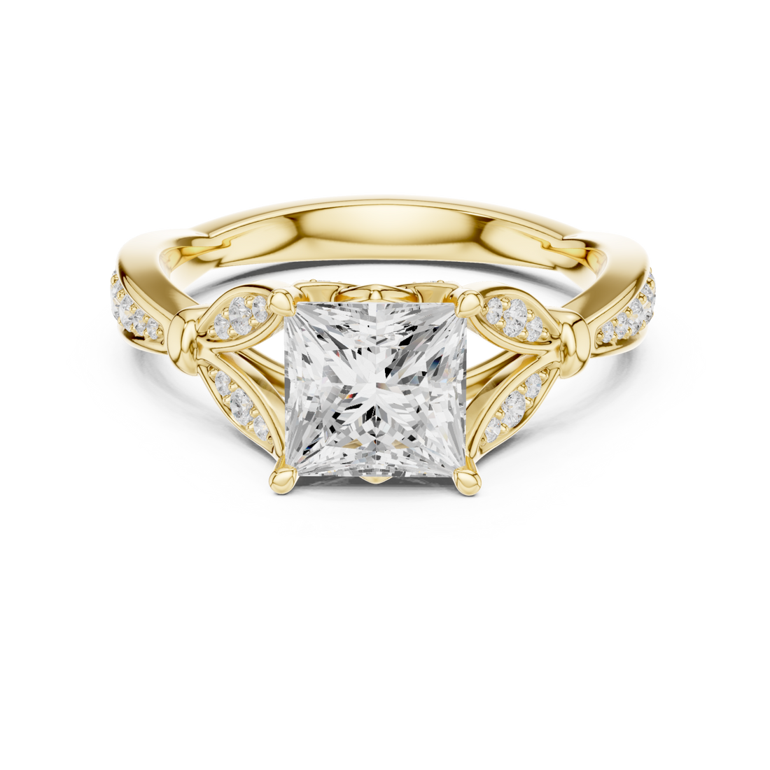 Gold Victorian Grace Deco Statement Ring Right View