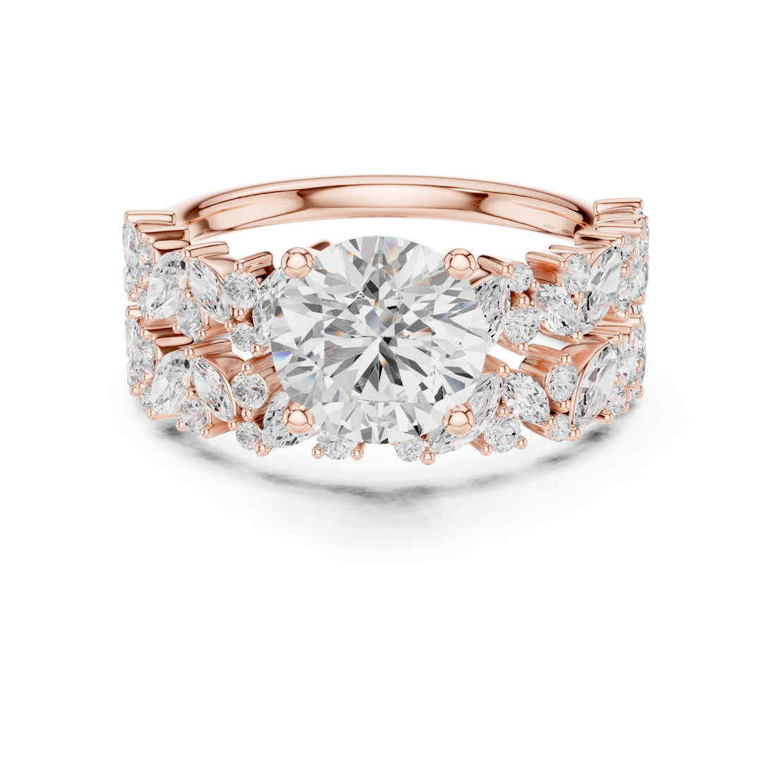  Rose Gold Celestial Harmony Aura Statement Ring Right View