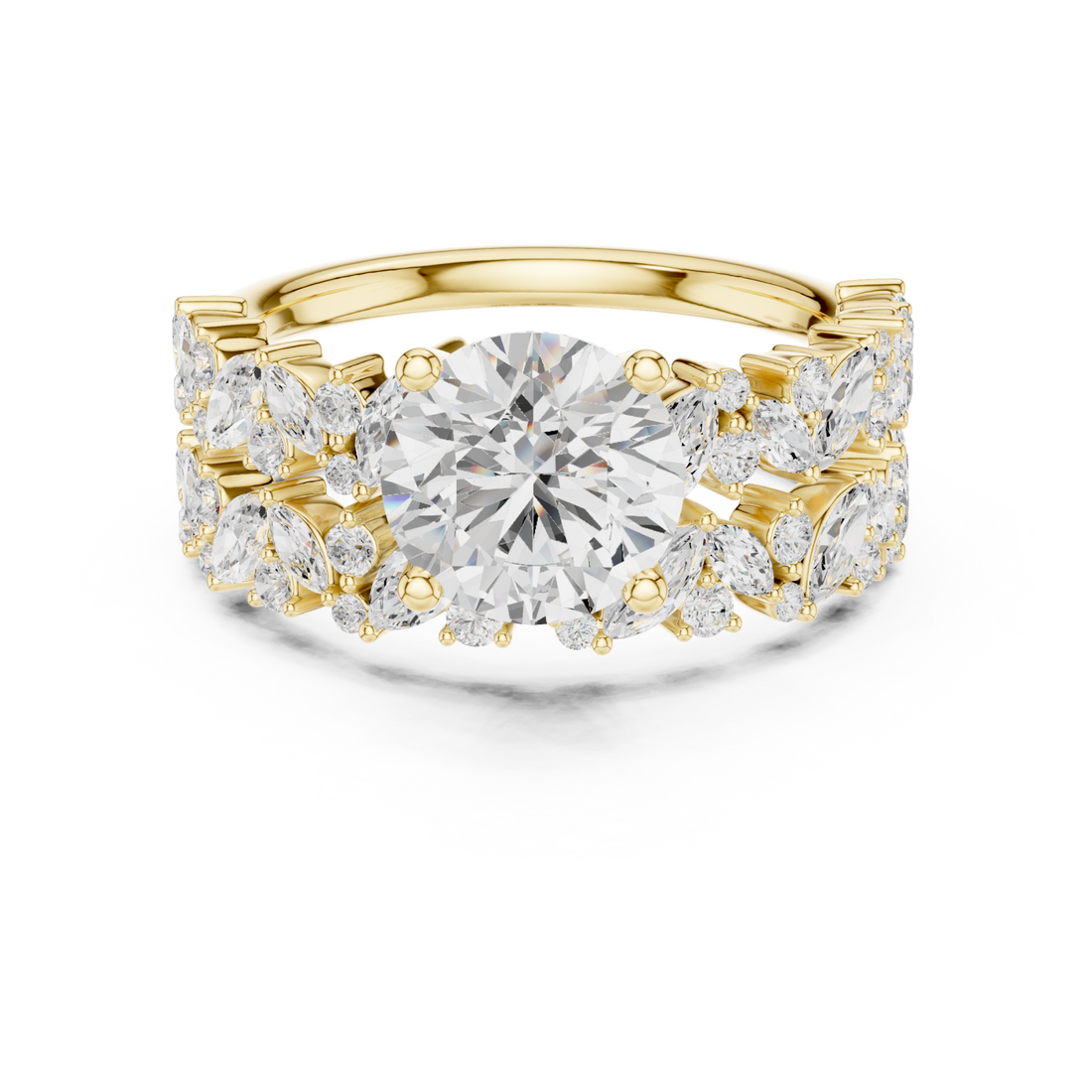 Gold Celestial Harmony Aura Statement Ring Right View