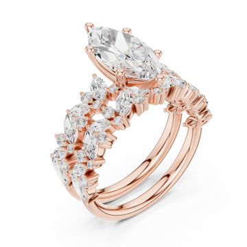  Rose Gold Opaline Petal Cascade Band Right View