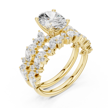 Gold Petal Grace Crown Ring Right View