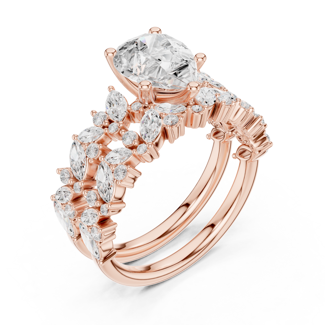  Rose Gold Luminous Charm Band Ring Right View
