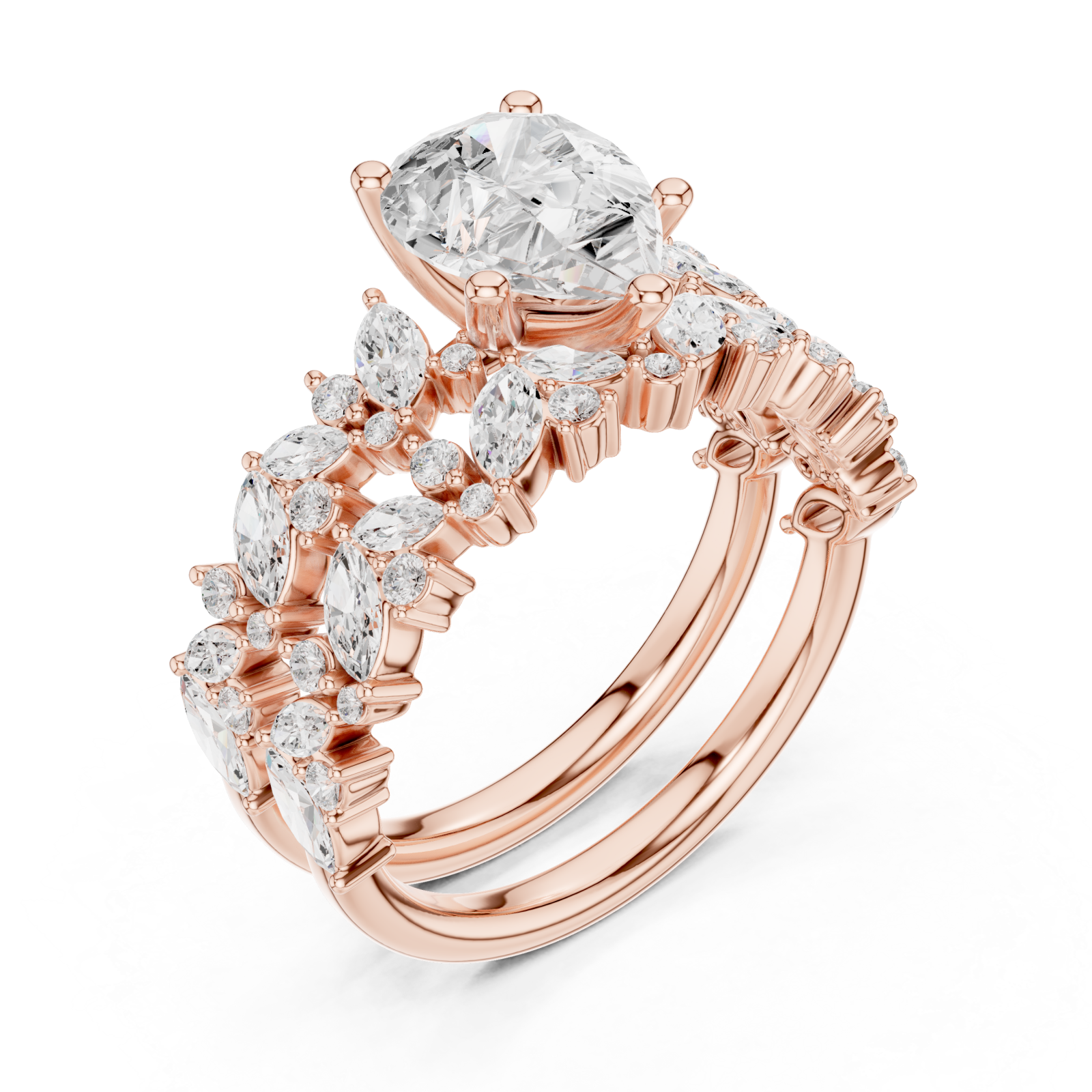  Rose Gold Luminous Charm Band Ring Right View