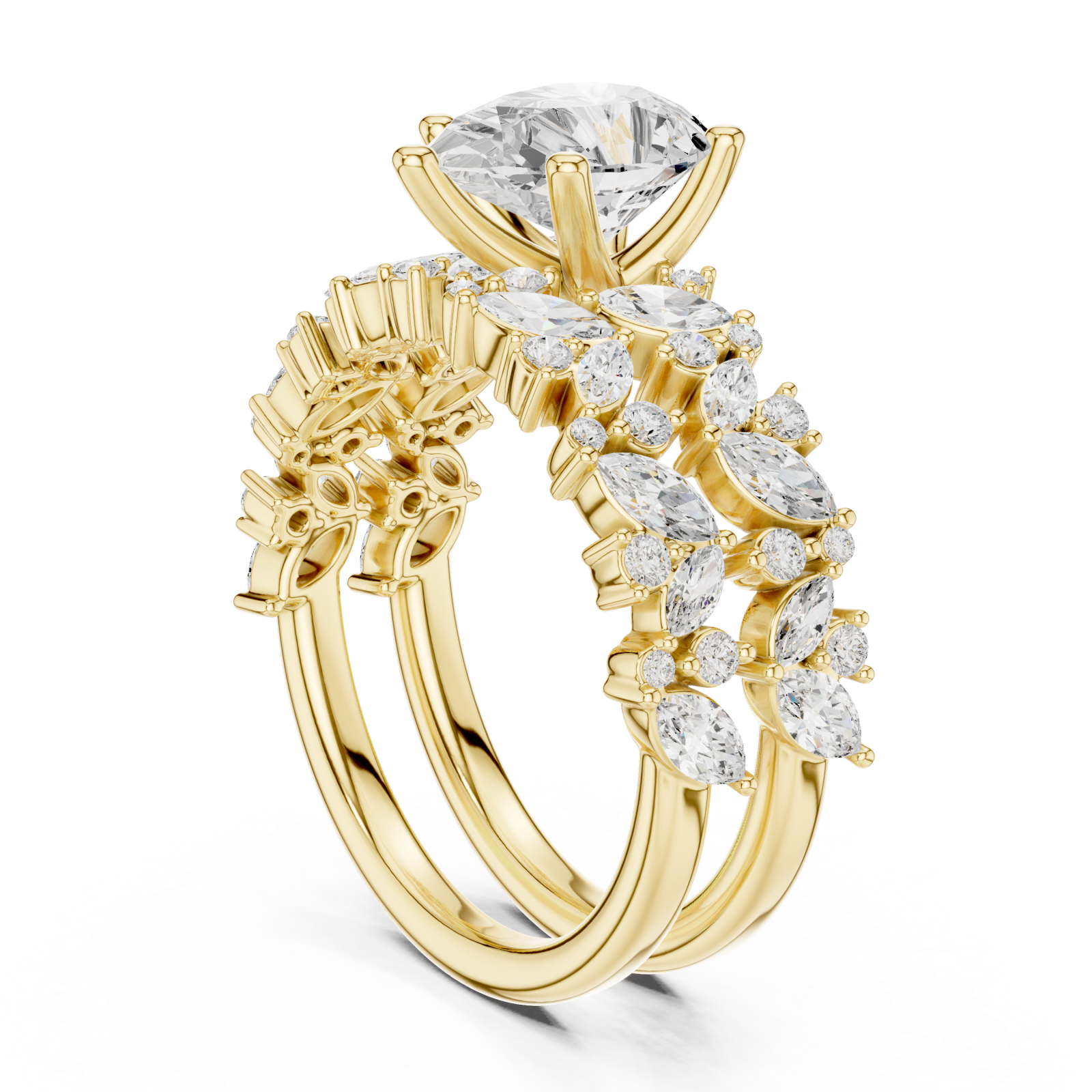  Gold Luminous Charm Band Ring Left View