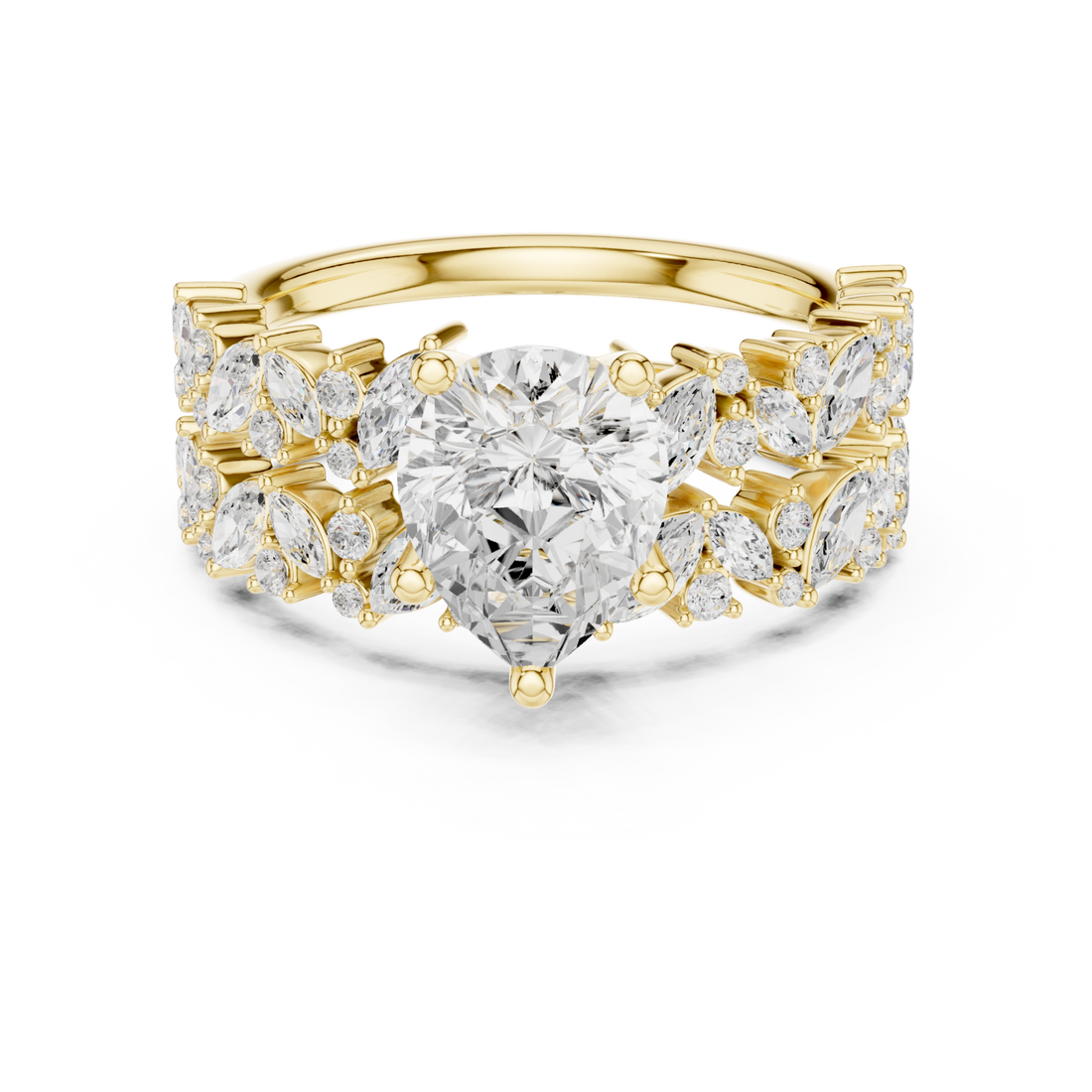 Gold Luminous Charm Band Ring Right View