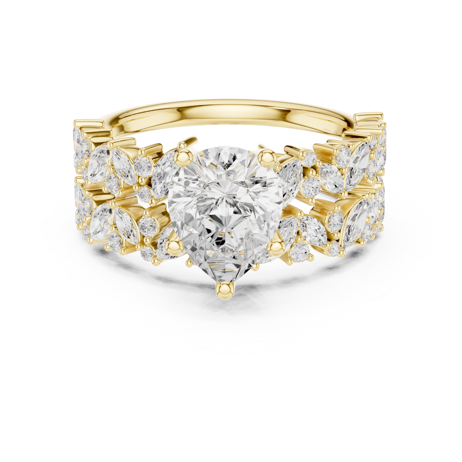  Gold Luminous Charm Band Ring Front View