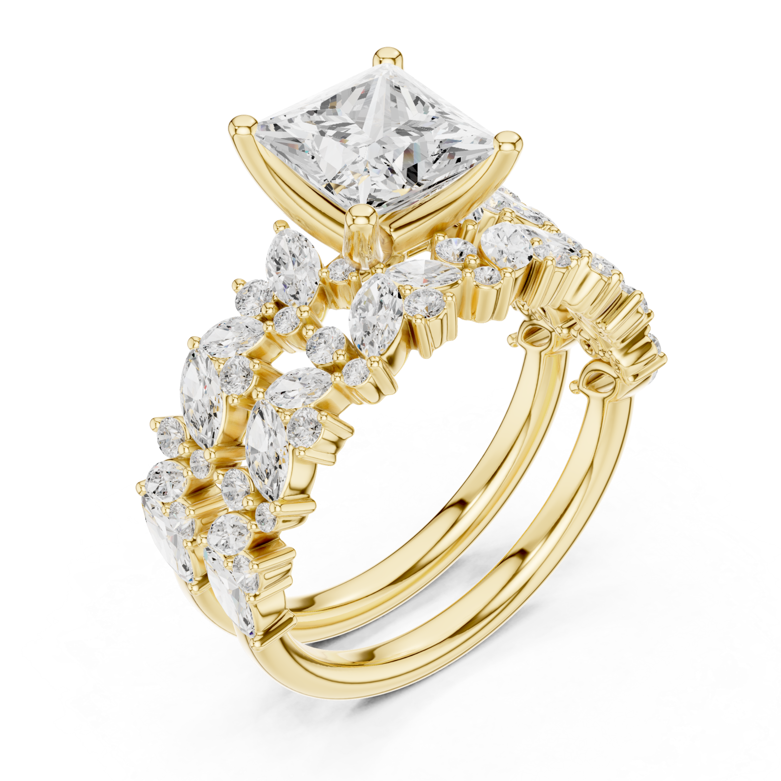 Gold Opulent Belle Archway Ring Set Right View