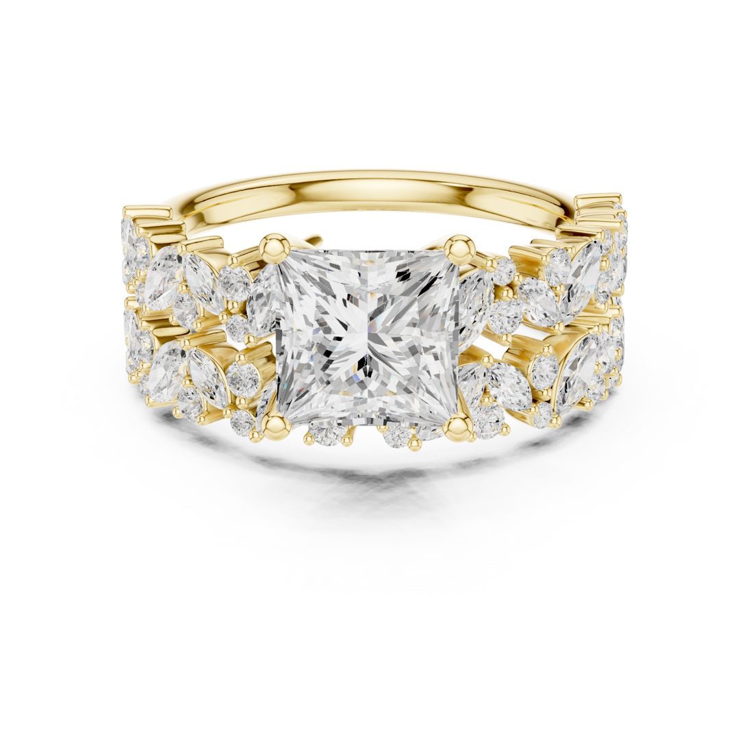 Gold Opulent Belle Archway Ring Set Right View