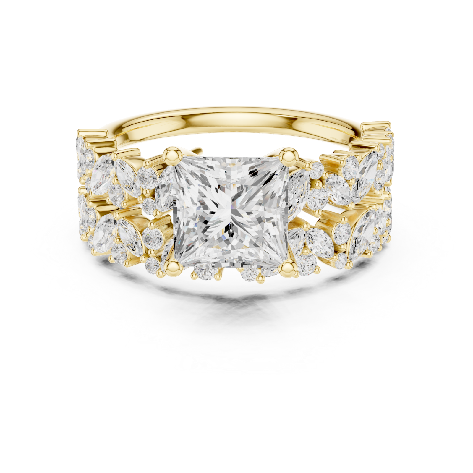  Gold Opulent Belle Archway Ring Set Front View