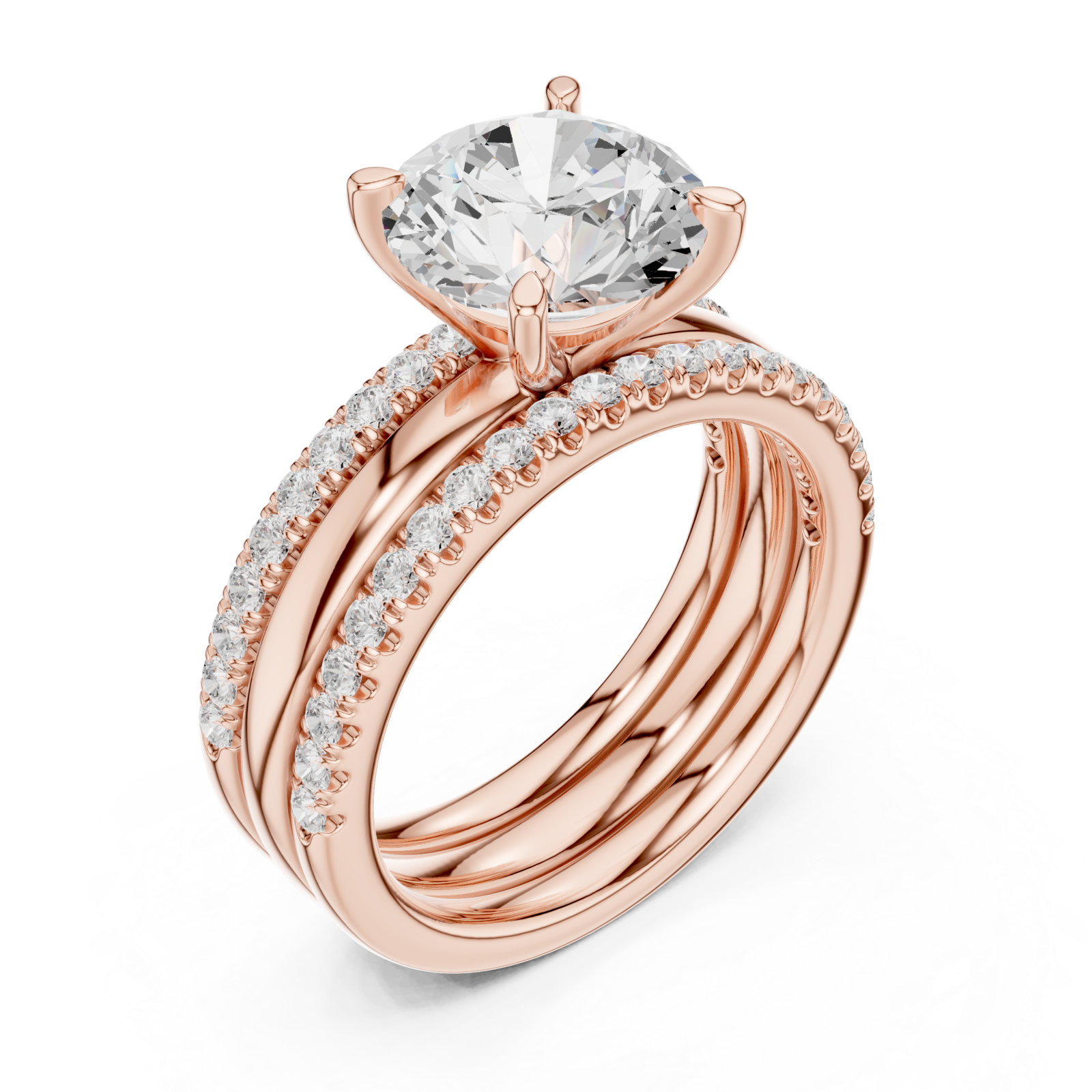  Rose Gold Lumina Woven Embrace Ring Right View