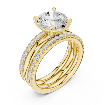 Gold Lumina Woven Embrace Ring Right View