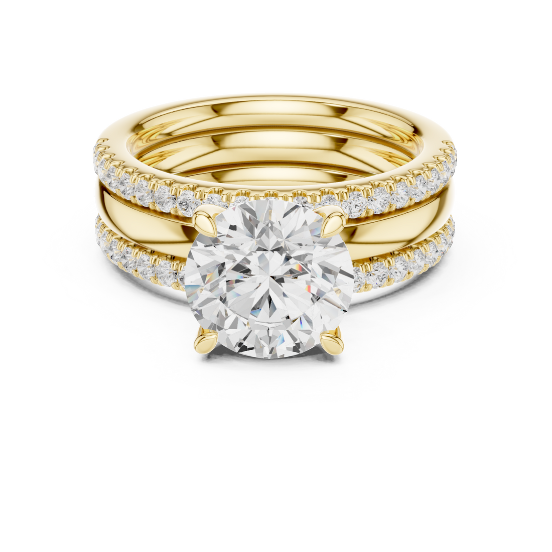 Gold Lumina Woven Embrace Ring Right View