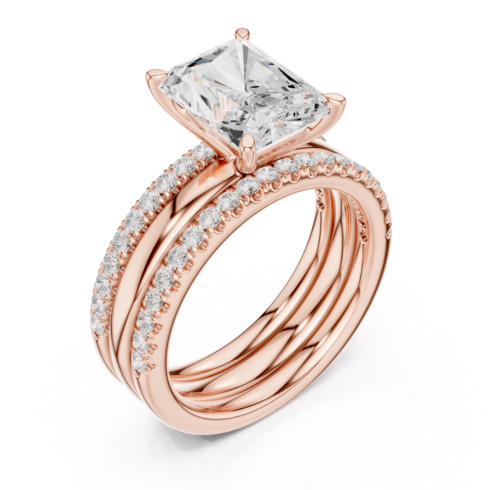  Rose Gold Empress Aura Regal Solitaire Engagement Ring Right View