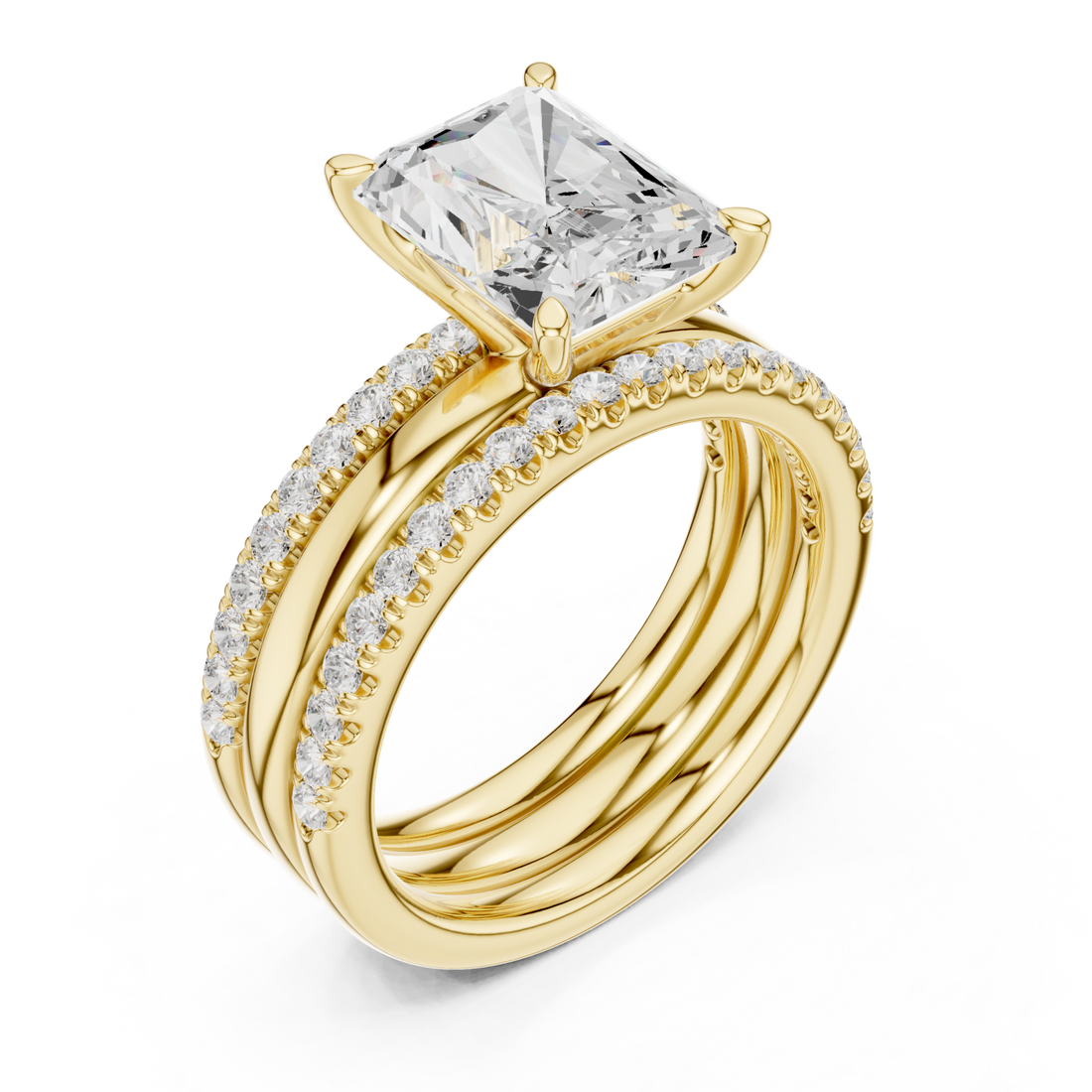 Gold Empress Aura Regal Solitaire Engagement Ring Right View