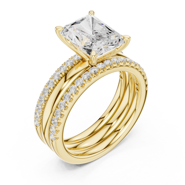 Gold Empress Aura Regal Solitaire Engagement Ring Right View