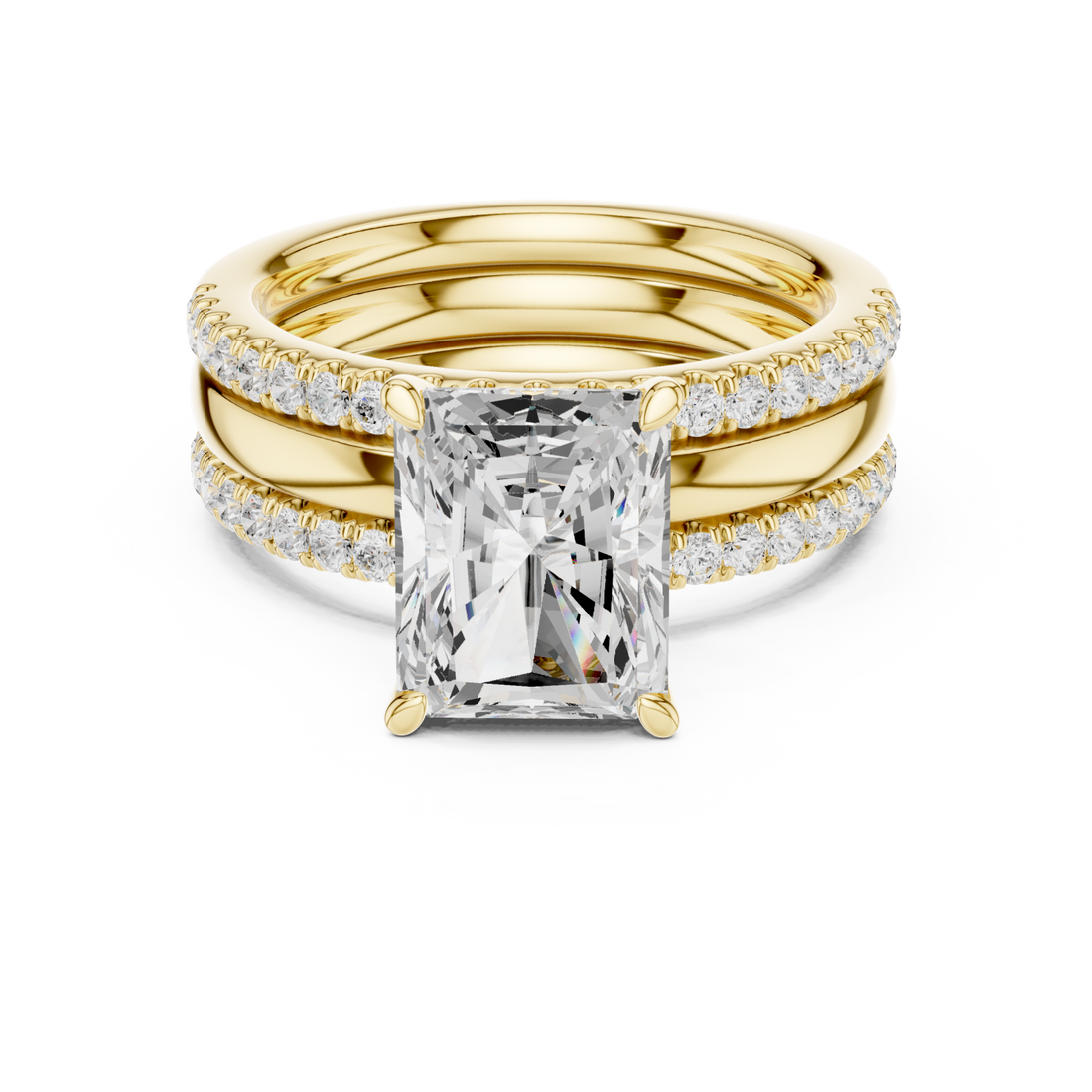 Gold Empress Aura Regal Solitaire Engagement Ring Right View