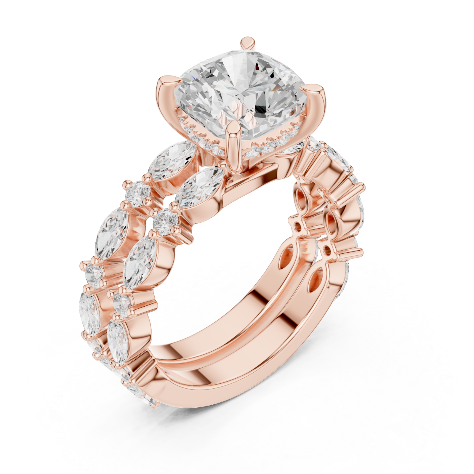  Rose Gold Opulent Brilliance Starlit Band Right View