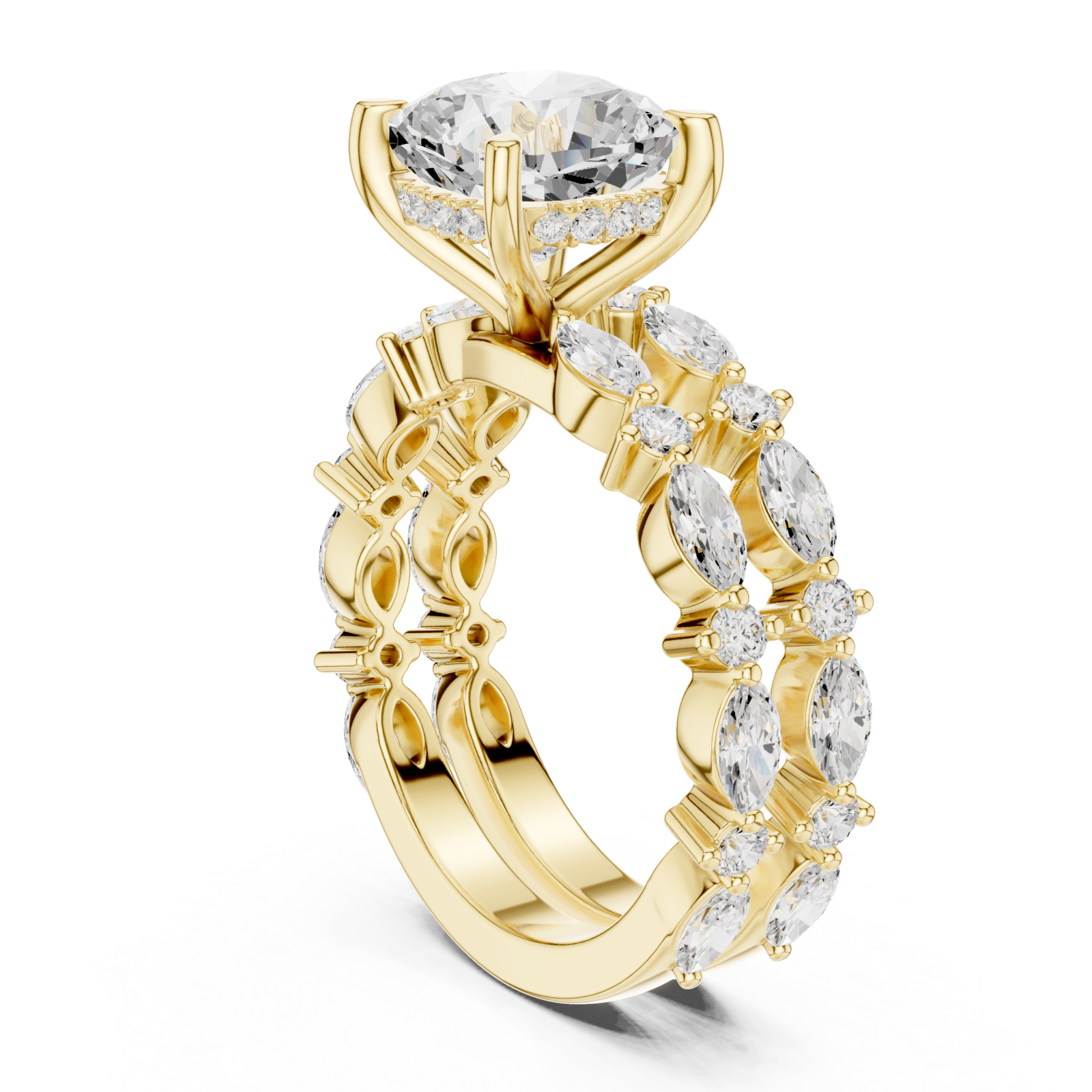  Gold Opulent Brilliance Starlit Band Left View
