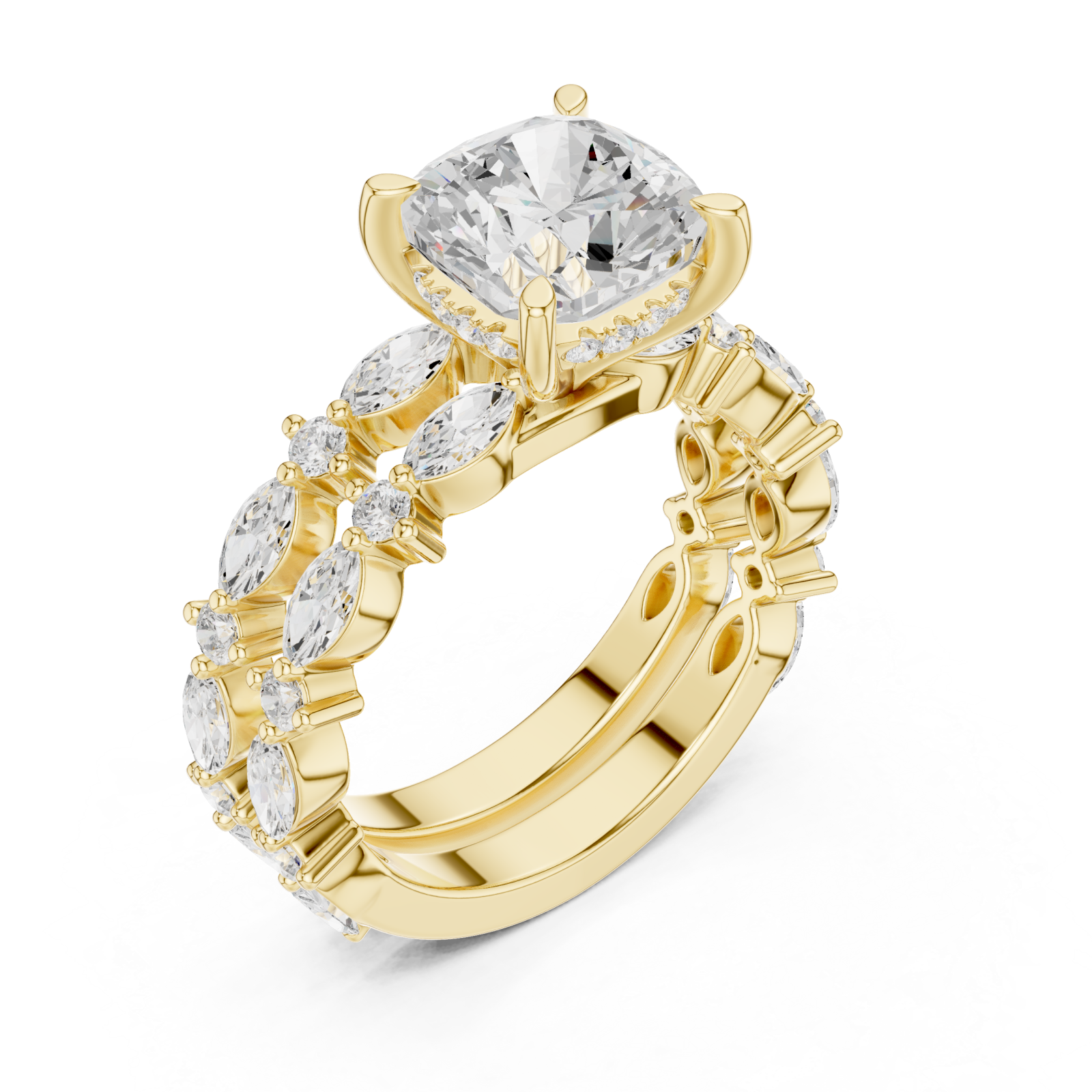 Gold Opulent Brilliance Starlit Band Right View