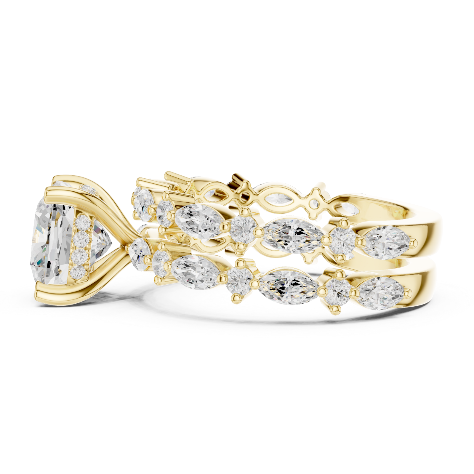  Gold Opulent Brilliance Starlit Band Side View