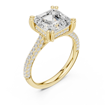 Gold Majestic Radiance Halo Ring Right View