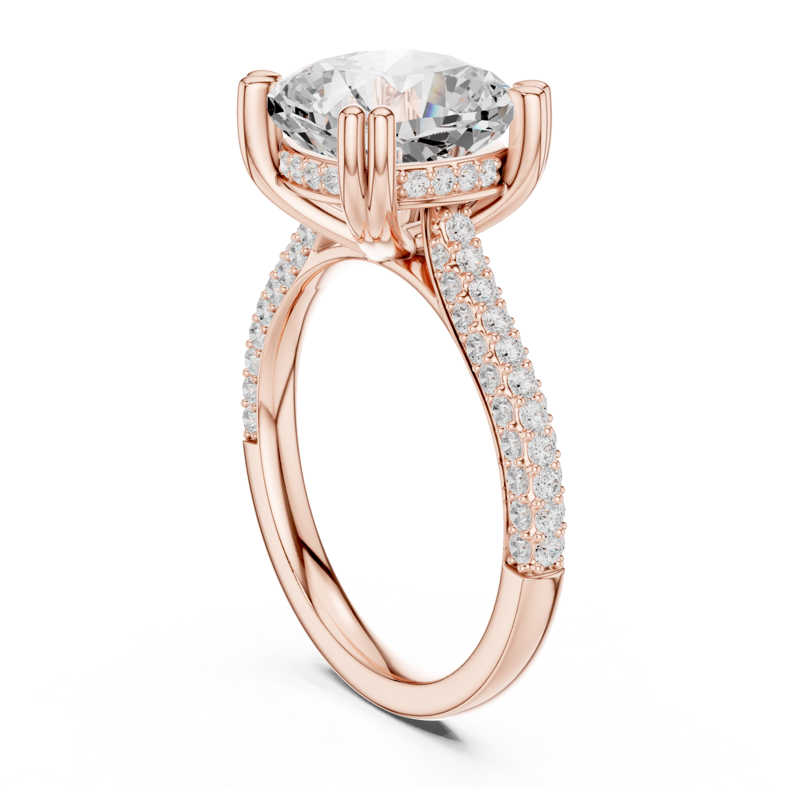  Rose Gold Whisper Band Promise Ring Left View