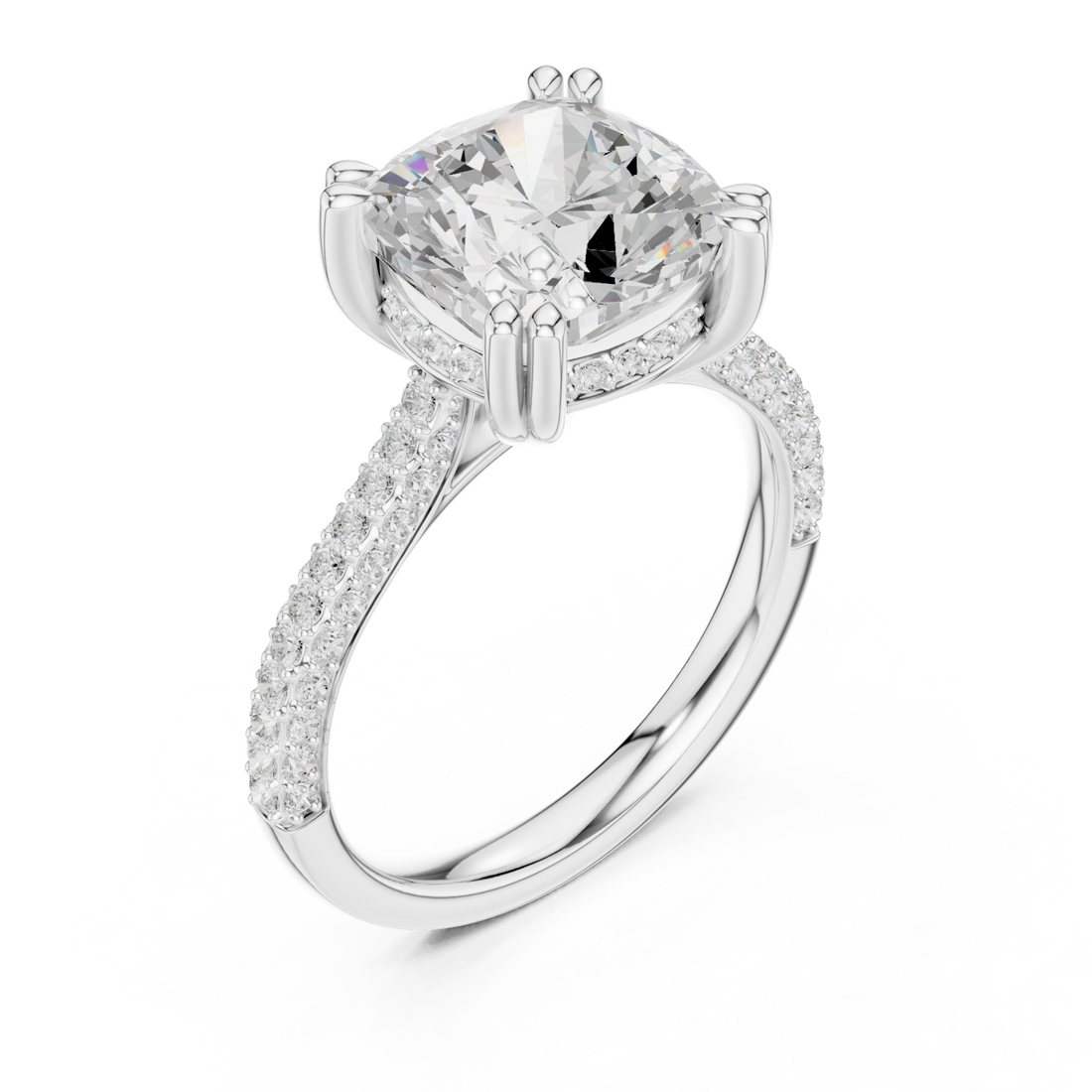  White Gold Whisper Band Promise Ring Right View