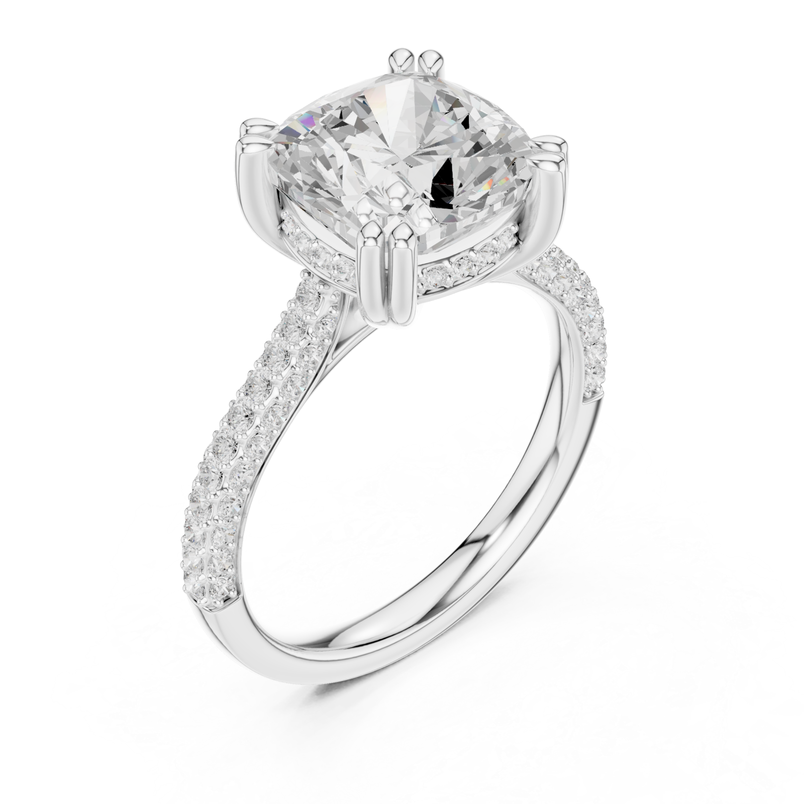  White Gold Whisper Band Promise Ring Right View