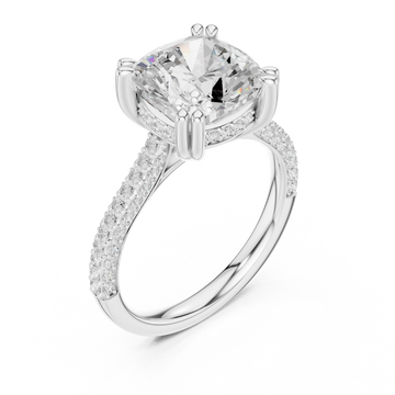  White Gold Whisper Band Promise Ring Right View