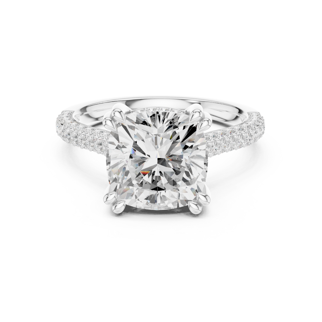  White Gold Whisper Band Promise Ring Right View