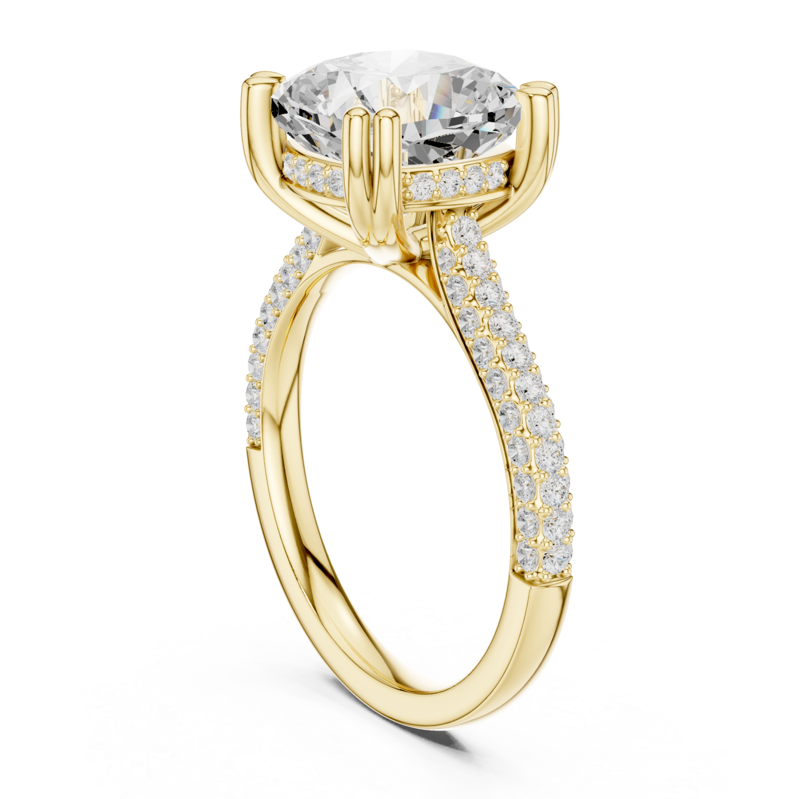  Gold Whisper Band Promise Ring Left View