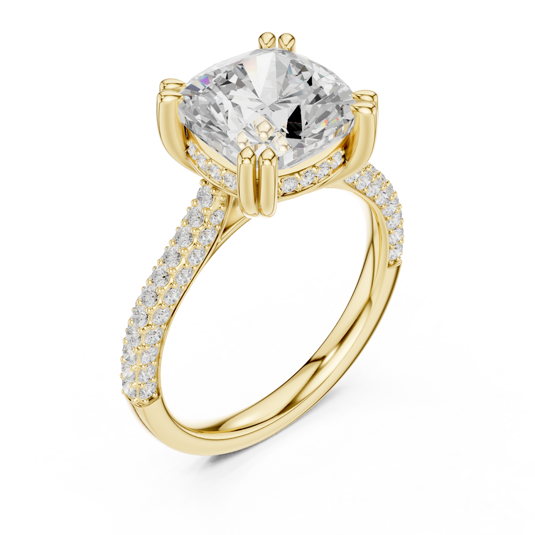 Gold Whisper Band Promise Ring Right View