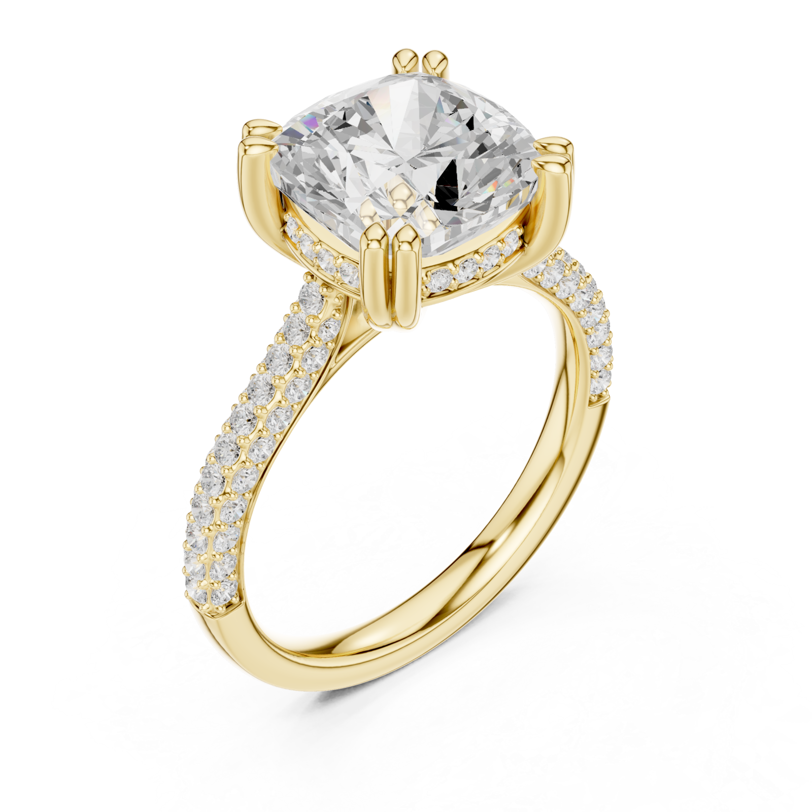 Gold Whisper Band Promise Ring Right View