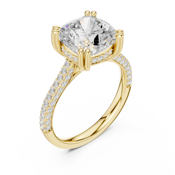 Gold Whisper Band Promise Ring Right View