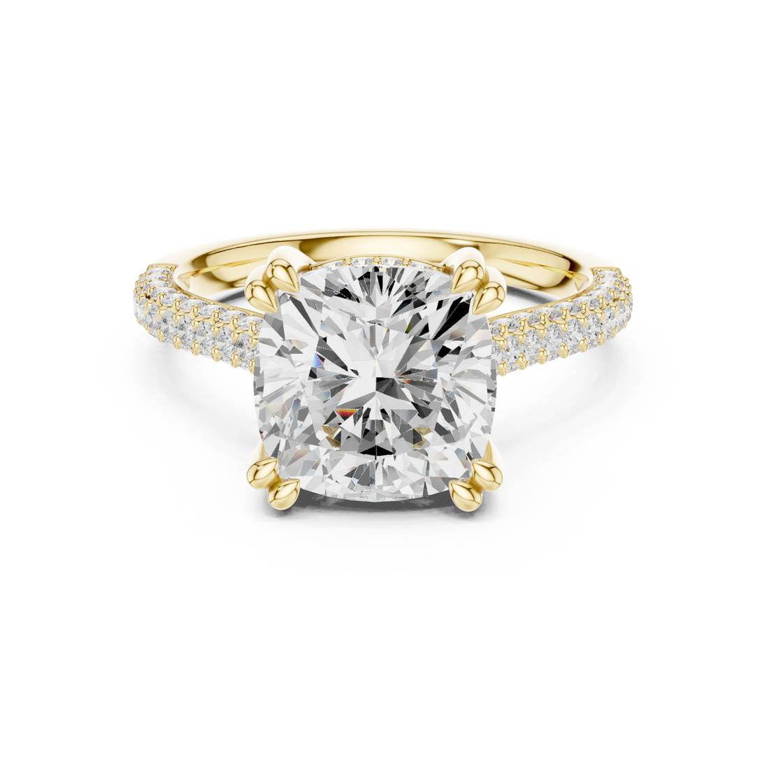 Gold Whisper Band Promise Ring Right View