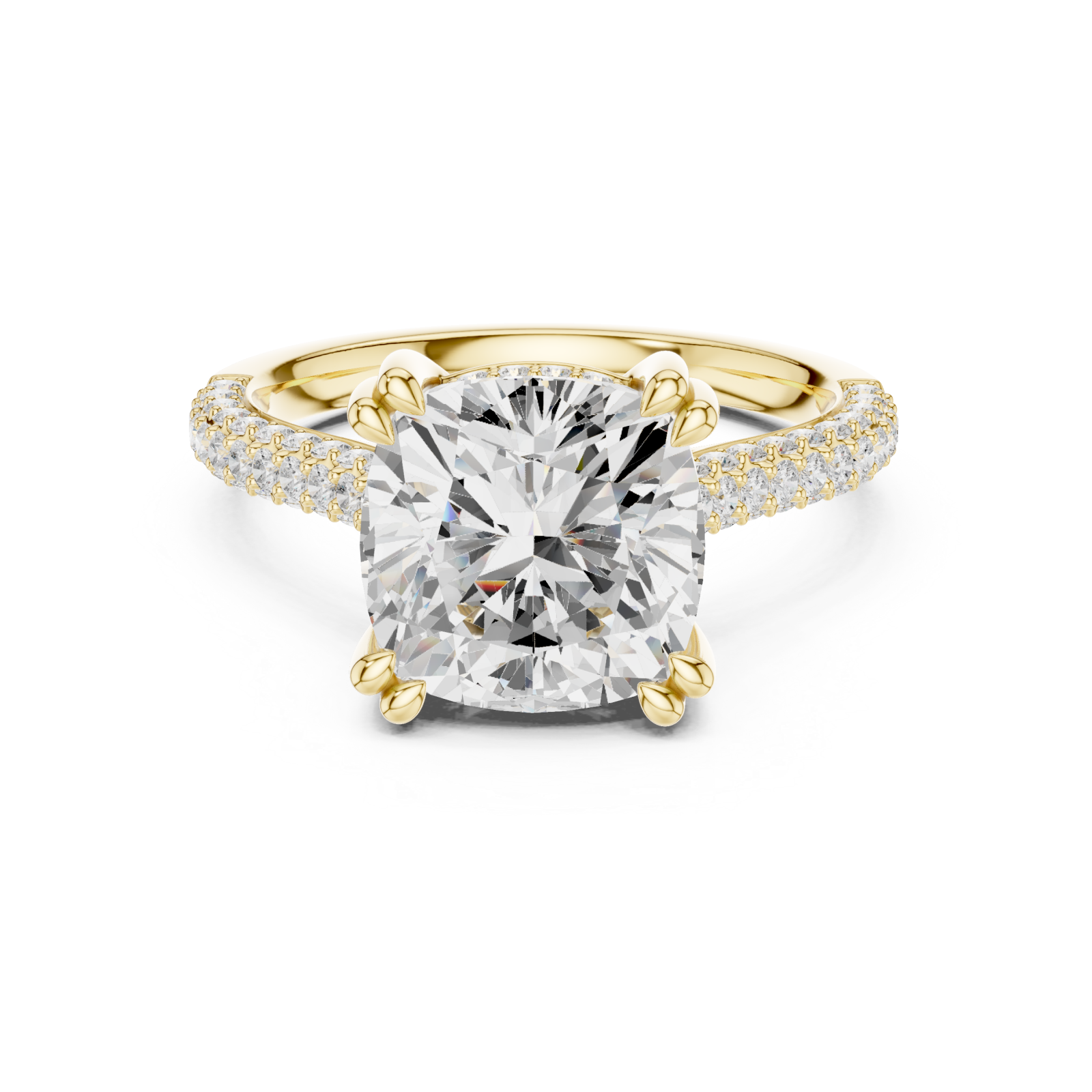  Gold Whisper Band Promise Ring Front View