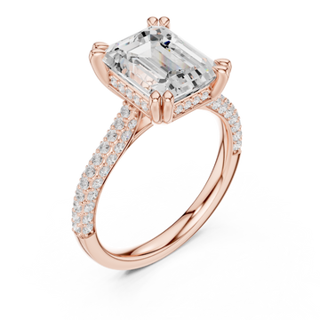  Rose Gold Whispering Light Elegant Solitaire Ring Right View