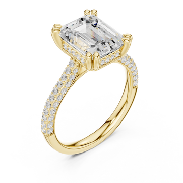 Gold Whispering Light Elegant Solitaire Ring Right View