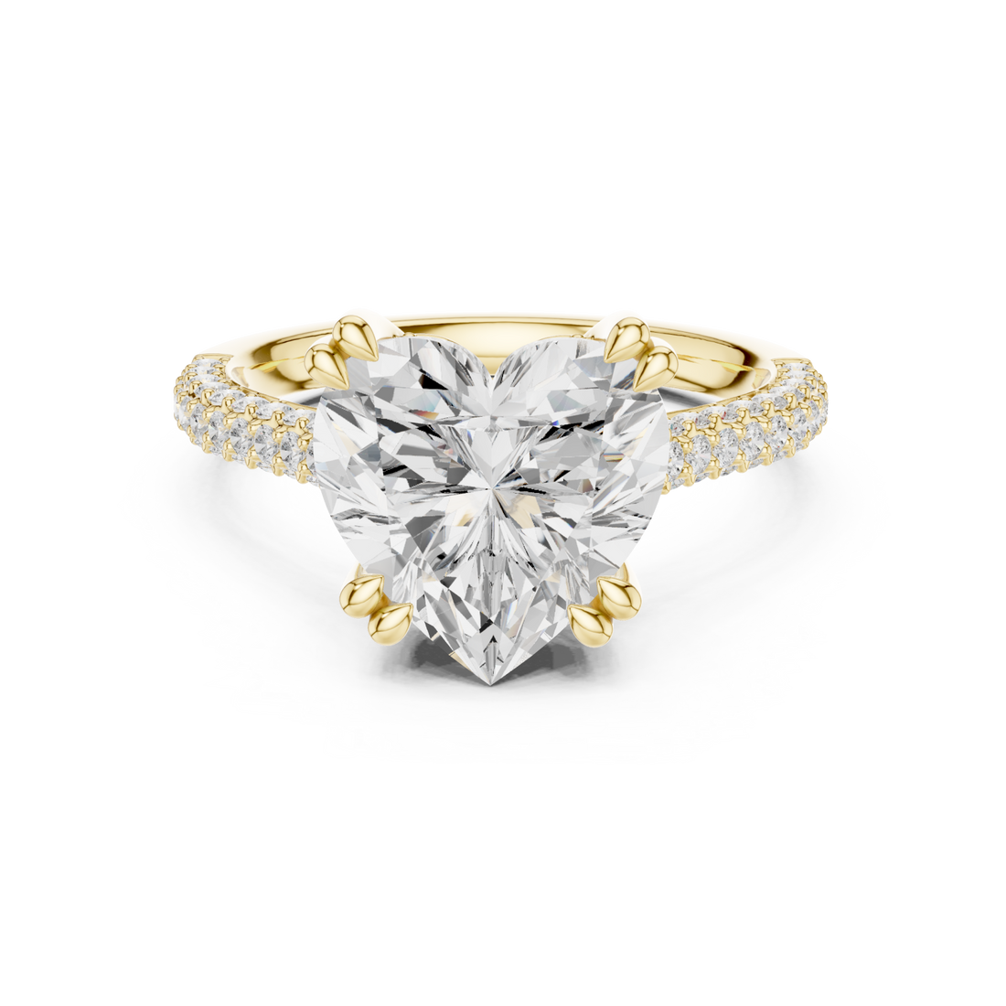 Gold Luminous Embrace Double Row Classic Ring Right View