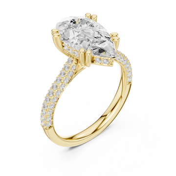 Gold Radiant Petal Marquise Ring Right View